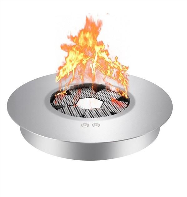 Chimenea independiente redonda de bioetanol