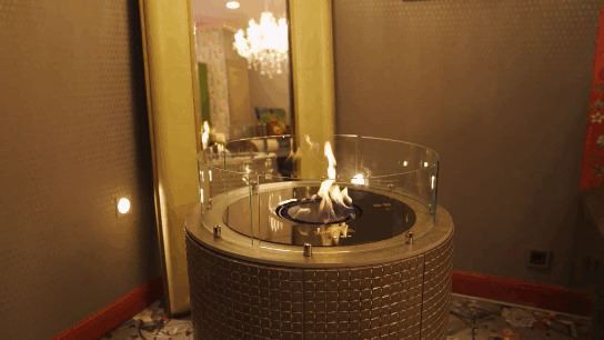 Chimenea redonda de biocombustible Quemador automático de bioetanol redondo